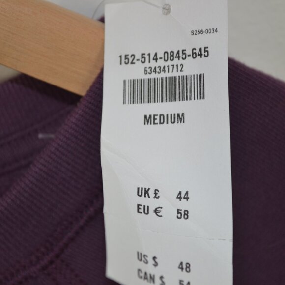 Abercrombie & Fitch Crewneck Pullover Tie Hem Womens M Sweatshirt Purple Cropped - Picture 8 of 9